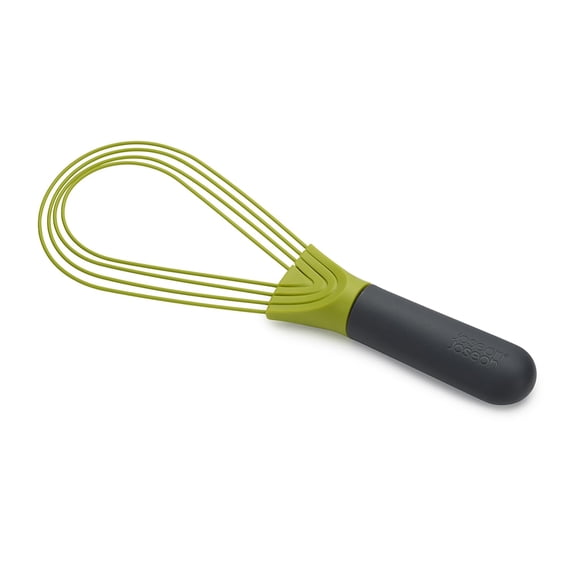 2-in-1 Collapsible Twist Whisk - Silicone-Coated Steel Wire Balloon & Flat Dual-Use Whisk for Kitchen Mixing Tasks
