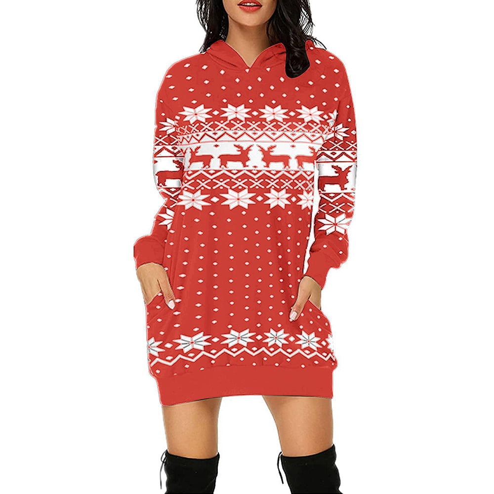 christmas sweatshirt dress