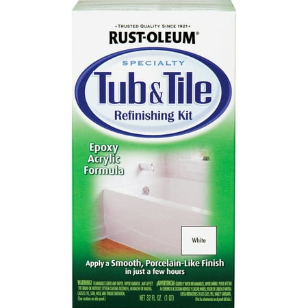 Rust-Oleum, RST7860519, Tub & Tile Refreshing Kit, 1 (Porcelain Tub Repair Kit Best)