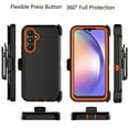 thumbnail image 3 of Galaxy A35 5G Case,Takfox Samsung Galaxy A35 5G Holster Phone Case with Built-in Screen Protector Swivel Belt Clip [3 Layers] Heavy Duty Full Body Protection Shockproof Kickstand Cover -Black/Orange, 3 of 9