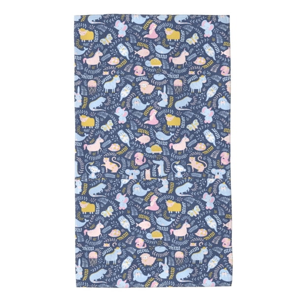 Balery Cute Baby Animals Toalla de Microfibra Premium con Estampado – 27.5x16 pulgadas, Alta Absorción, Suave y Aterciopelada, Secado Rápido