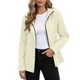 thumbnail image 5 of TEAJOPSUU Women's Hooded Windbreaker Jacket Lightweight Water Resistant Casual Anorak Coat Full Zip & Snap Button Windproof Coat Casual Outdoor Travel Coat with Pockets, 5 of 9