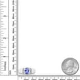 thumbnail image 5 of Gem Stone King Men's 925 Sterling Silver Blue Tanzanite and White Created Sapphire Ring (1.22 Cttw, Oval 8X6MM, Gemstone Birthstone, Available in Size 7, 8, 9, 10, 11, 12, 13), 5 of 6