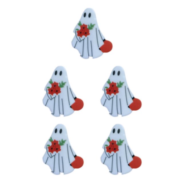 serony Épingle Émaillée Universelle Élégante Fantômes d'Halloween pour Style Minimaliste Moderne D 5Set