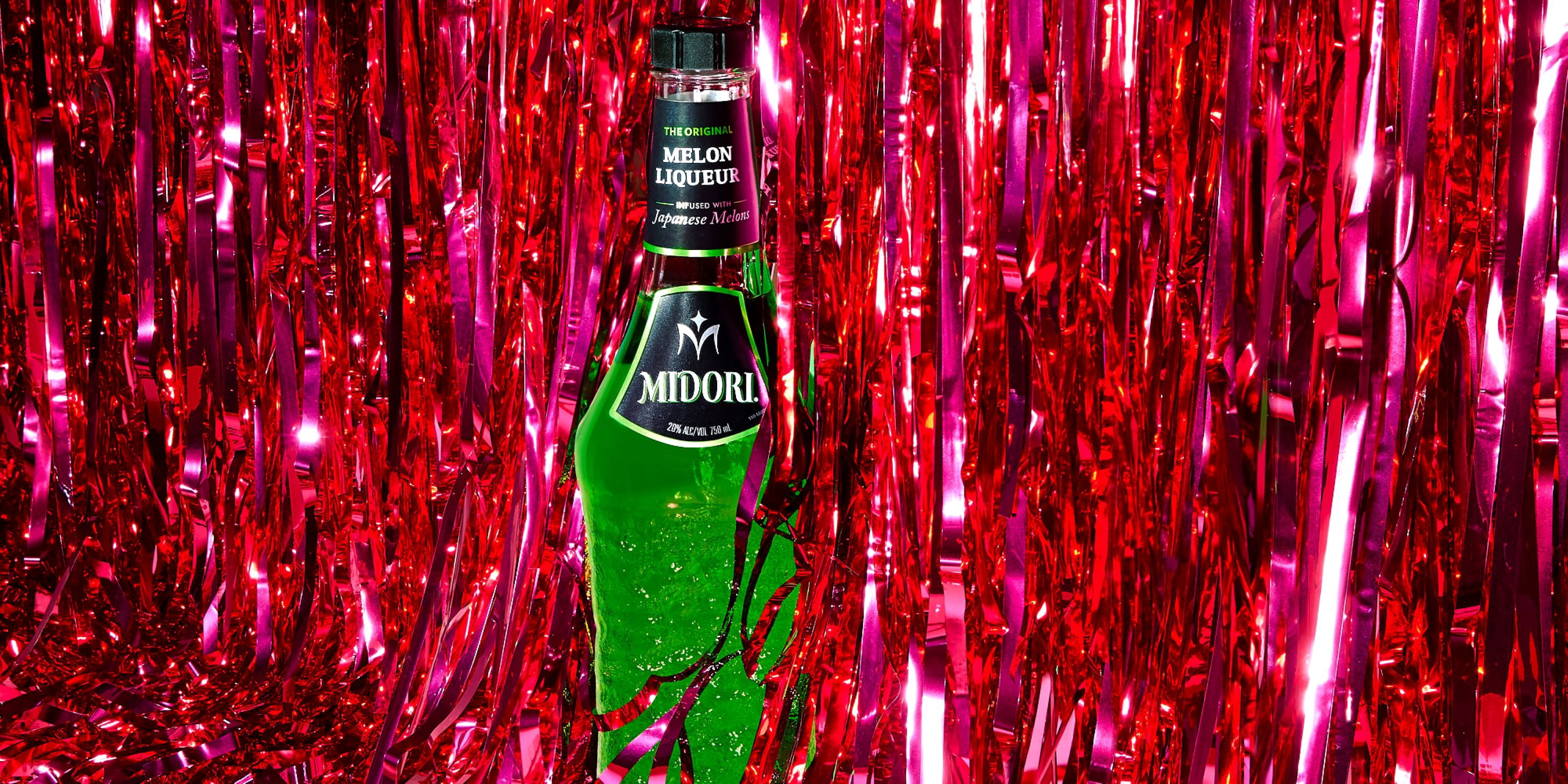 Midori Melon Fruit Liqueur, 750 ml, 1 Single Glass Bottle, 20.0% ABV, Melon Flavor Notes