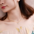 thumbnail image 2 of Stainless Steel Classical Simple Plain Solitaire Style Collar Charm Necklace, 2 of 4