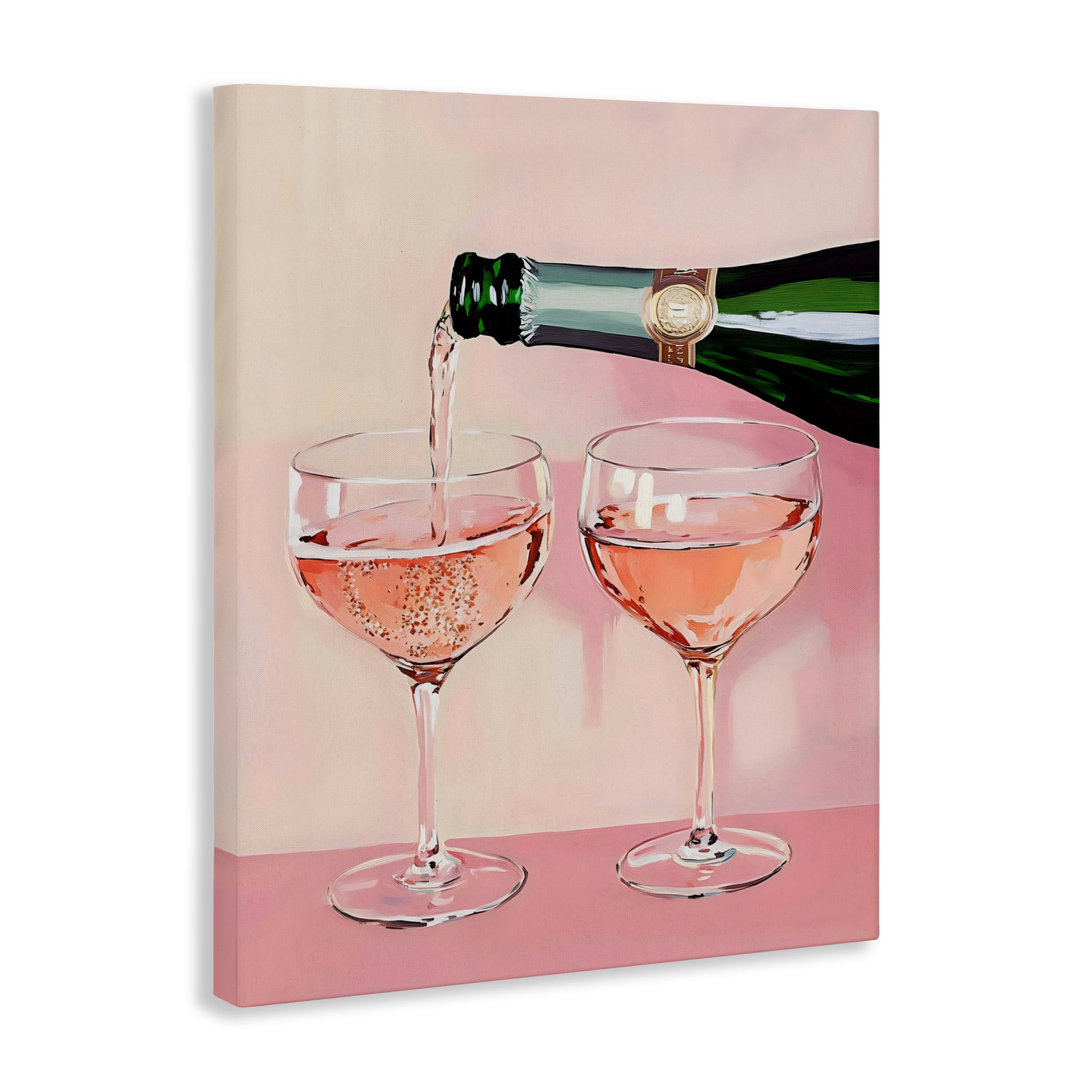 Stupell Industries Pink Champagne Toast for Two Canvas Wall Art, design by The Prints Vibe