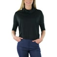 thumbnail image 6 of ToBeInStyle Women's 3/4 Sleeve Cowlneck Relaxed Fit Cropped, 6 of 39