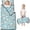Chubby Cat and Yarn Blue Pattern, variant on Cat and Dog Paw Print White Pattern Teens Toddler Nap Mat with Pillow, Sleeping Mat Bag for Preschool Daycare 59"x22"