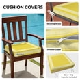 thumbnail image 3 of Outdoor Patio Cushion Covers 4 Pack Yellow Vintage Patio Chair Cushion Covers with Ties and Zipper Abstract Art White Greek Key Waterproof Outdoor Seat Cushion Covers for Patio Furniture 24"x24", 3 of 9