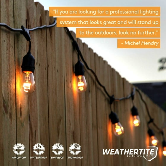 Pro Led Waterproof Outdoor String Lights Heavy Duty Weatherproof Pro Led Waterproof Outdoor String Lights Heavy Duty Weatherproof Hanging Patio 1w Edison Bulbs Commercial Grade Cafe Bistro Market Lighting For