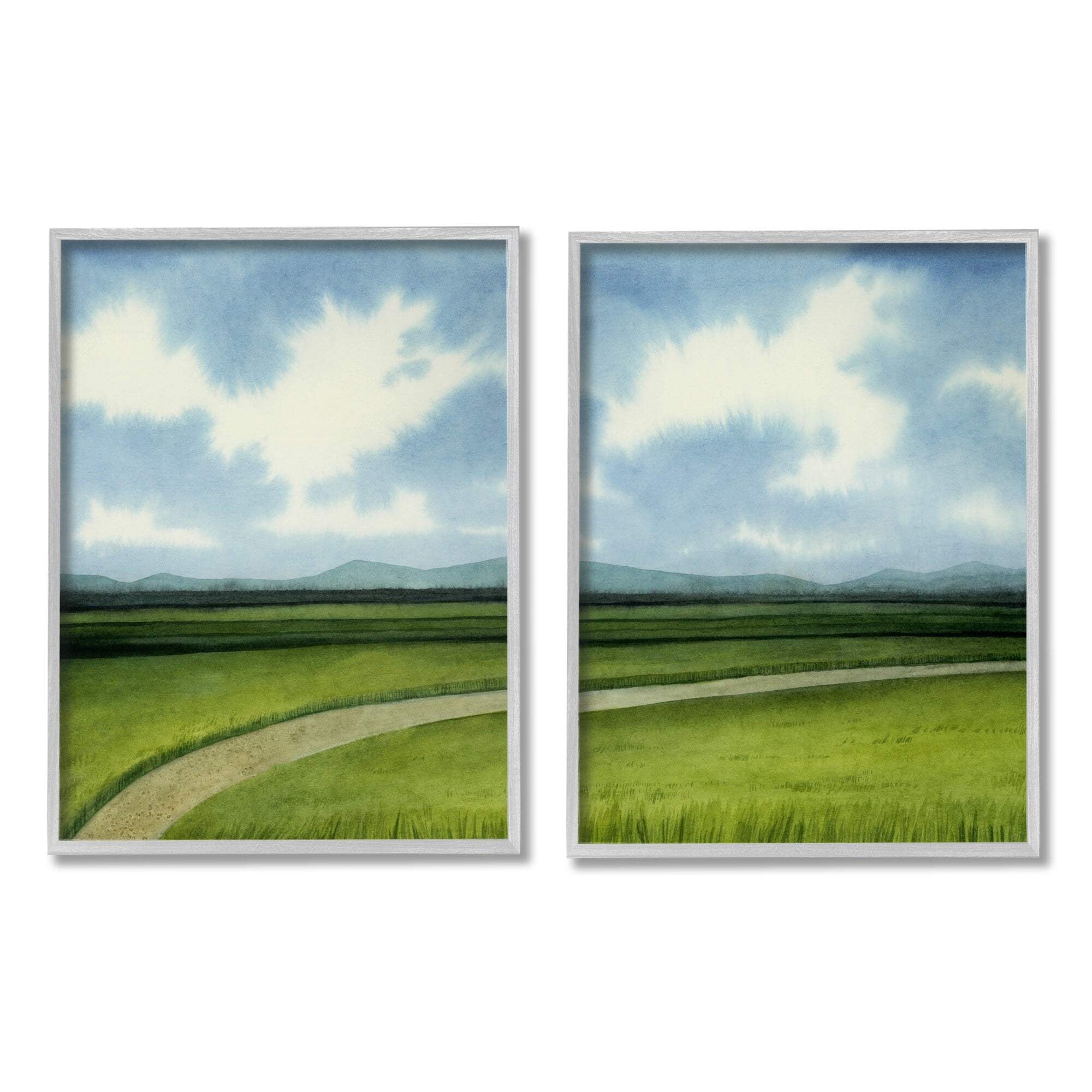 Stupell Industries Rural Cloudy Countryside Green Fields Design, 11 x 14, Design by Grace Popp