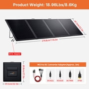 LVYUAN 400W Solar Panel Foldable Solar Panel Charger with Adjustable Kickstands Portable Waterproof IP67 24.5% High Efficiency for RV, Camping, Home, Outdoor, Power Station, off Grid
