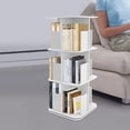 thumbnail image 4 of TFCFL 360° Rotating Bookshelf 3 Tier Standing Bookcase Small Corner Bookcase Storage Display Stand, 4 of 20