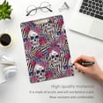 thumbnail image 4 of FMSHPON Skulls Clipboard Hardboard Wood Nursing Clip Board and Pull for Standard A4 Letter 13x9 inches, 4 of 6