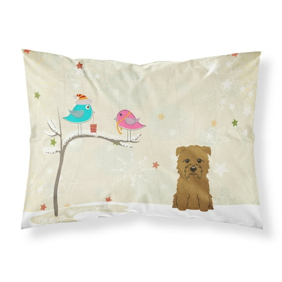 Carolines Treasures BB2532PILLOWCASE Christmas Presents Between Friends Glen of Imal Tan Fabric Standard Pillowcase, 20.5 x 0.25 x 30 in.