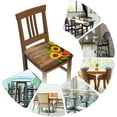 thumbnail image 6 of Set of 6 Removable Chair Seat Covers for Dining Room, Wooden Sunflowers Stretchable Office Kitchen Chair Slipcovers Cushion Protector Fall Floral Furniture Decor, 16.9x16.9 Inches, 6 of 6
