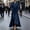 *Navy, variant on ClodeEU Women's Long Sleeve Shirt Dress ,Solid Color Maxi Dress with Belted Waist Black,Womens Plus XL