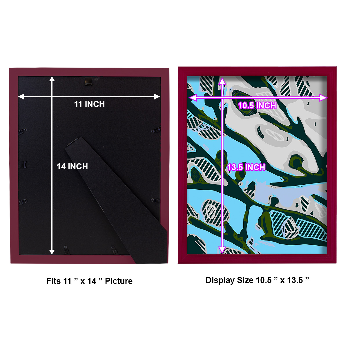 Abstract Tree Limbs I -Framed Print w/glass-Cherry Red