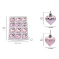 thumbnail image 3 of CuiLiyq Christmas Ornaments Set, 12 PCS Plastic Electroplated Heart Shaped Christmas Tree Pendant, Hanging Ornaments for Xmas Trees Holiday Party Decor (Pink), 3 of 6