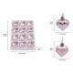 thumbnail image 3 of Herunwer 12 Pcs/Box Heart Shape Hanging Ornaments Christmas Balls Pendants For Home Party Decor, 3 of 6