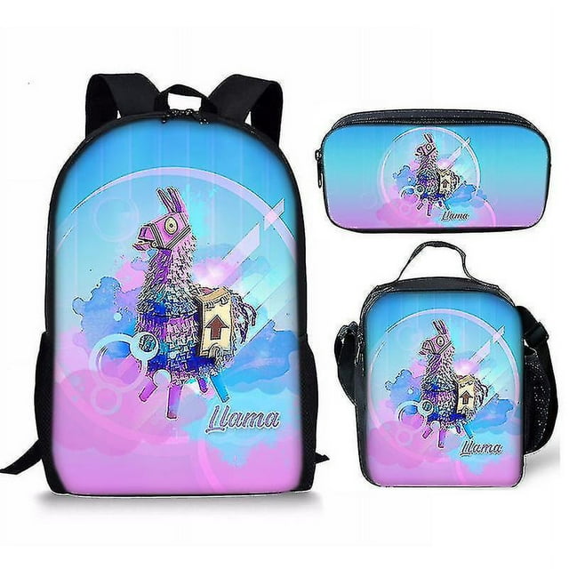 Fortnite Fortnite Backpack Large Capacity Three-piece Set Peripheral Backpack Student School Bag