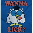 thumbnail image 2 of Wanna Lick Funny Mr. Owl Tootsie Pop Men's Graphic T Shirt Tees Brisco Brands M, 2 of 4