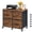 Brown-28"W, variant on HIGDBFE 4-Drawer Rolling Lateral File Cabinet with Locking Wheels, Works as Printer Stand for Home Office, Rustic Brown