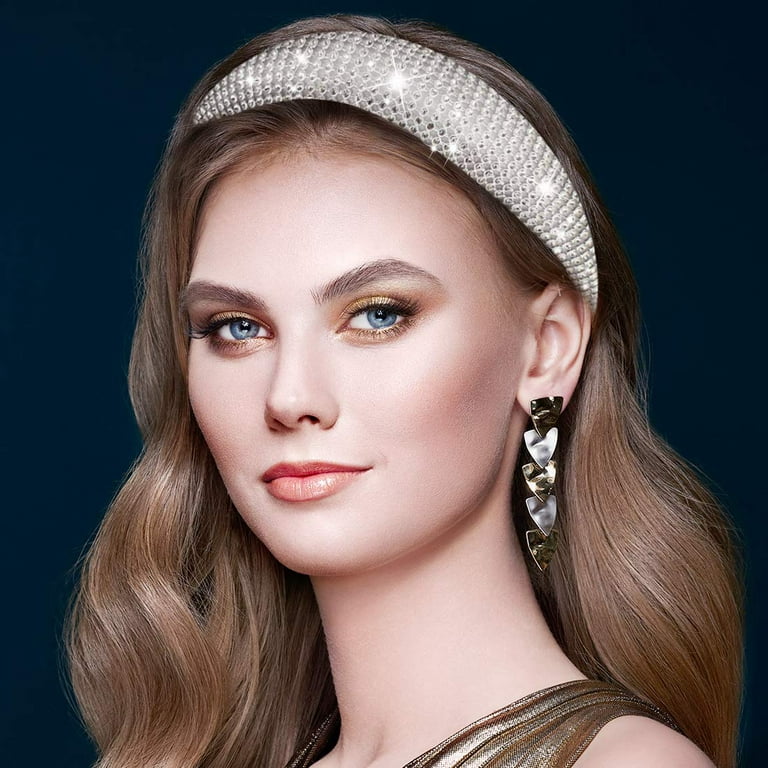 milylove Rhinestone Crystal Diamond Headbands for Women Fashionable  Handmade Wide Hair Hoops Beaded Bling HairBand Hair Accessories :  : Beauty & Personal Care