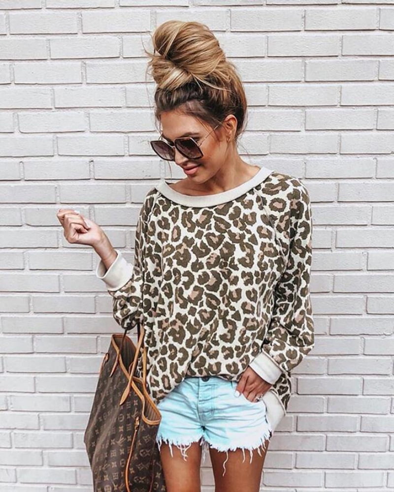 Shoulder Ladies Leopard print 