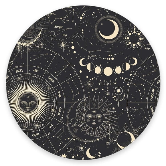 Mouse Pad Redondo Nphuriy Fases Lunares 20x20x0,3 cm