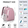 thumbnail image 6 of Pink Dachshund Chips Backpack for School,Cute School Bag,Schoolbag with Adjustable Shoulder Straps & Padded Back,15"x11.42"x5.5", 6 of 6