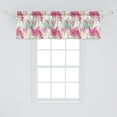 thumbnail image 2 of Ambesonne Exotic Window Valance, Tropic Flowers Paint Blots, 54" X 18", Magenta Fern Green, 2 of 3