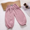 thumbnail image 2 of KPOPLK Toddler Girls Long Harem Pants 9 Months- 15 Years Cotton Linen Baby Baggy Trousers Bloomers Pink Size 2-3 Years, 2 of 5