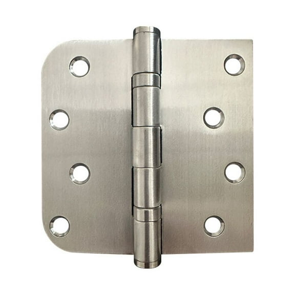 3 Pack goldenwarm Door Hinges Satin Nickel 4inch Interior Door Hinges with Square & Round Corners, Brushed Nickel Flat Butt Hinges Door Hardware