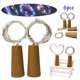 thumbnail image 1 of Luces para botellas de vino AAOMASSR, 6 unidades, 20 LED, 2 m, forma de corcho, alambre de cobre plateado, guirnalda de luces LED, impermeable, funciona con pilas, para bricolaje, fiestas, Navidad y, 1 of 5
