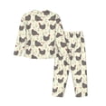 thumbnail image 2 of Rateoe Funny Chicken Pattern Womens Pajamas Set Long Sleeve Sleepwear Button Down Nightwear Soft Cotton Pj Lounge Sets, 2 of 9