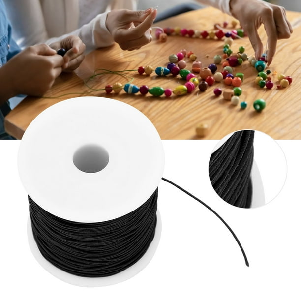 Ymiko Elastic Thread, Beads String Rope Beautiful Soft Black For Party