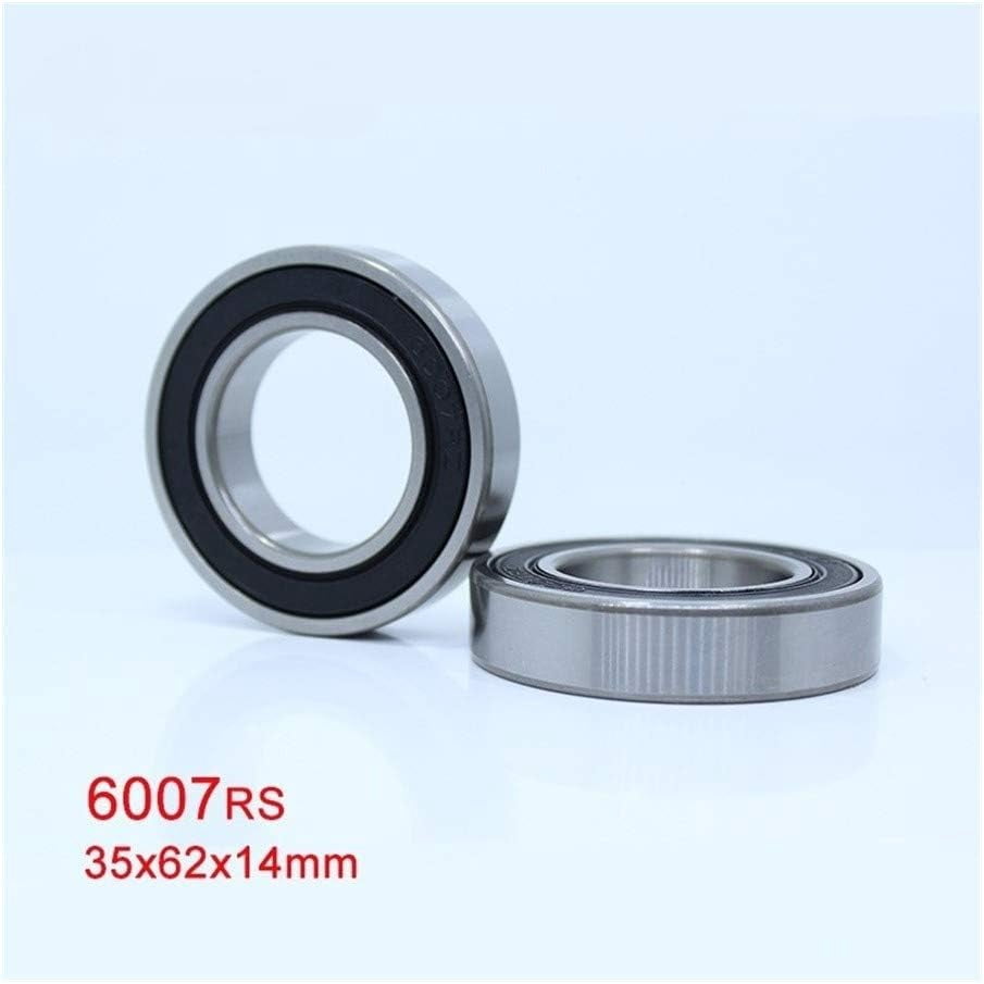 6007RS Deep Groove Ball Bearing ABEC-3 2PCS Precision Bearing 35 * 62 * 14 mm Deep Groove 6007-2RS Ball Bearings 6007RZ 180107 RZ RS 6007 2RS