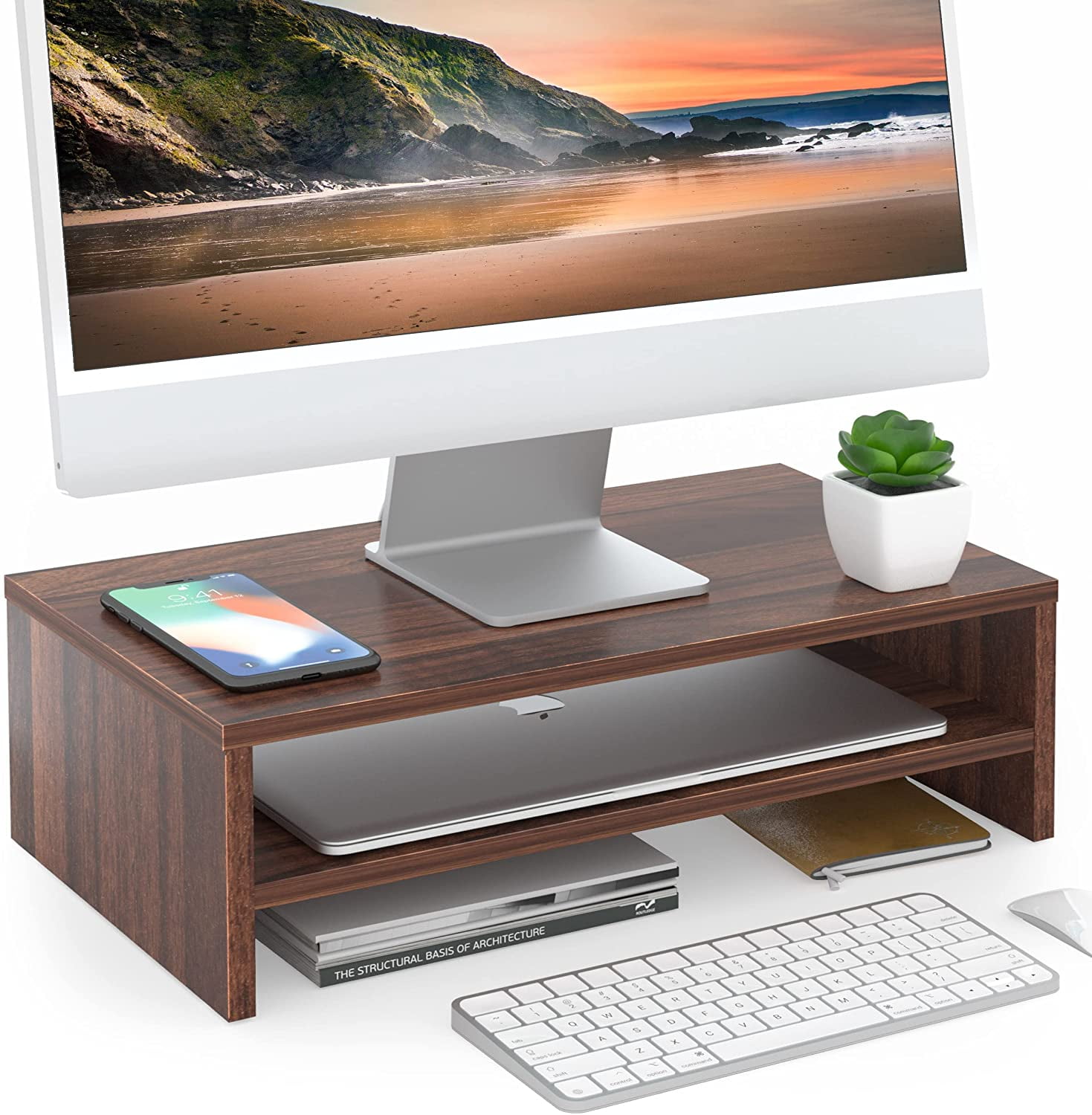 monitor riser and desk organizer