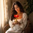 thumbnail image 7 of Lotus LED Candle, Flameless Flower Light, a Faceted Bloom Mounted on a Metallic-look Stem Across Dining Tables Mantels Shelves, Decorative Tabletop Lamp for Weddings Dinners, 7 of 7