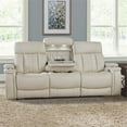 thumbnail image 3 of Pemberly Row Contemporary Fantom Ivory Power Reclining Sofa and Loveseat, 3 of 15