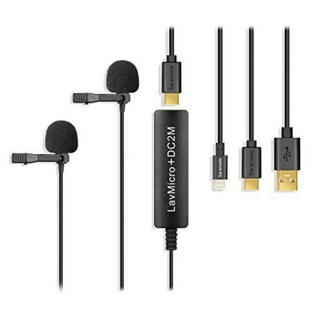 UPC: 6971008025163 | LavMicro+DC2M Universal 2-Person Lavalier (Lightning USB-C USB-A) w/ Headphone Out Level Cntrl