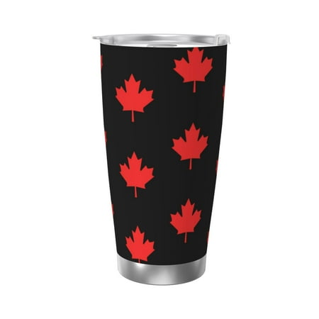 

Canada Flag Leaf 20 Oz Water Bottle Insulated Tumblers Stainless Steel Cups Double Wall Tumbler with Lid
