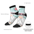 thumbnail image 6 of Fuzoiu Summer Gnome,Cute Gnome Print Adult Socks, Crew Moisture-wicking Socks, Unisex Cushion Crew Socks,Casual Sports Ankle Socks, 6 of 7