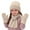 Beige, variant on CPNG Girls Winter Warm Beanie Hat Scarf Gloves Set, Warm Fleece Knitted Pompom Hat with Pom Pom Neck Warmer Long Scarf Touchscreen Gloves