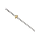 thumbnail image 5 of Uxcell 15.75'' x 0.08'' x 0.47''Screw Rod with Copper Nut for 3D Printer  Stainless Steel Silver Tone 1pcs, 5 of 5