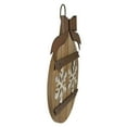 thumbnail image 2 of Northlight 16" Rustic Brown Snowflakes Christmas Ornament Wall Sign, 2 of 3