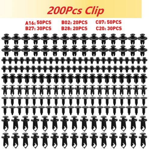 200Pcs For Nissan Bumper Clips Retainer Auto Car Rivets Fastener Fender Push