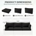 thumbnail image 2 of Kimunuk Outdoor Replacement Cushions for Patio Furniture, 4" Foam High-Density, 8-Piece Water-Resistant Outdoor Cushion for 3-Seat Sectional Patio Conversation Sets, Liner&Cover, Black, 2 of 7